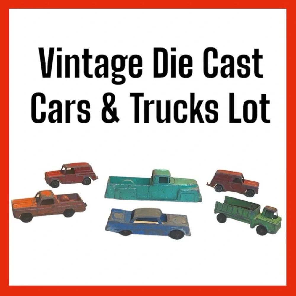 Die Cast Cars Lot Trucks Hubley Tootsie Vintage Matchbox Toys Antique 1950s 60s